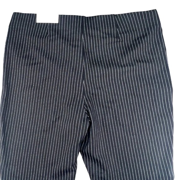Chicos So Slimming Juliet Straight Leg Pinstripe Pants 16P Black & White - Picture 11 of 16